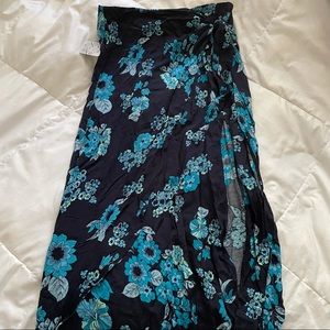 NWT Free People long floral tie skirt